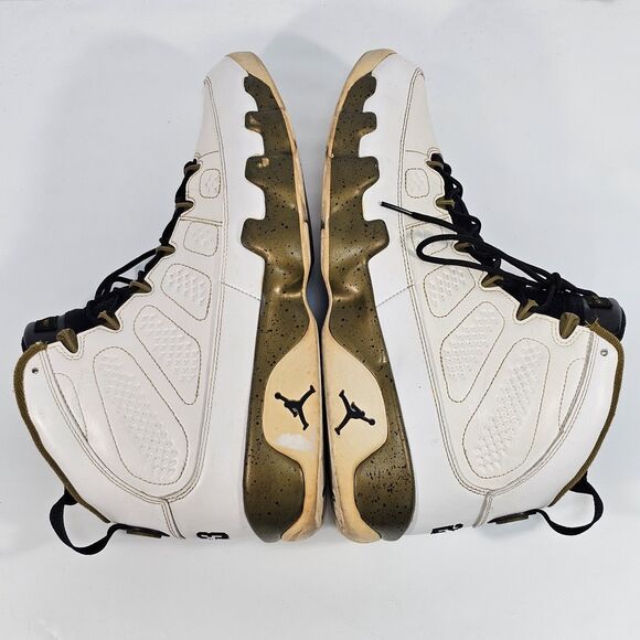 Nike Air Jordan 9 Retro Statue 302370-109 White Black Militia Green US Size 12 main image 5